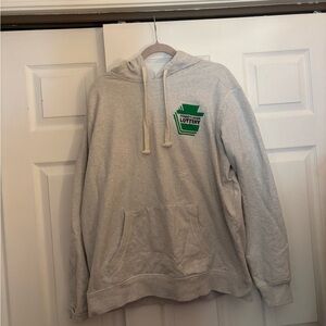 Gray Hoodie with Green Logo